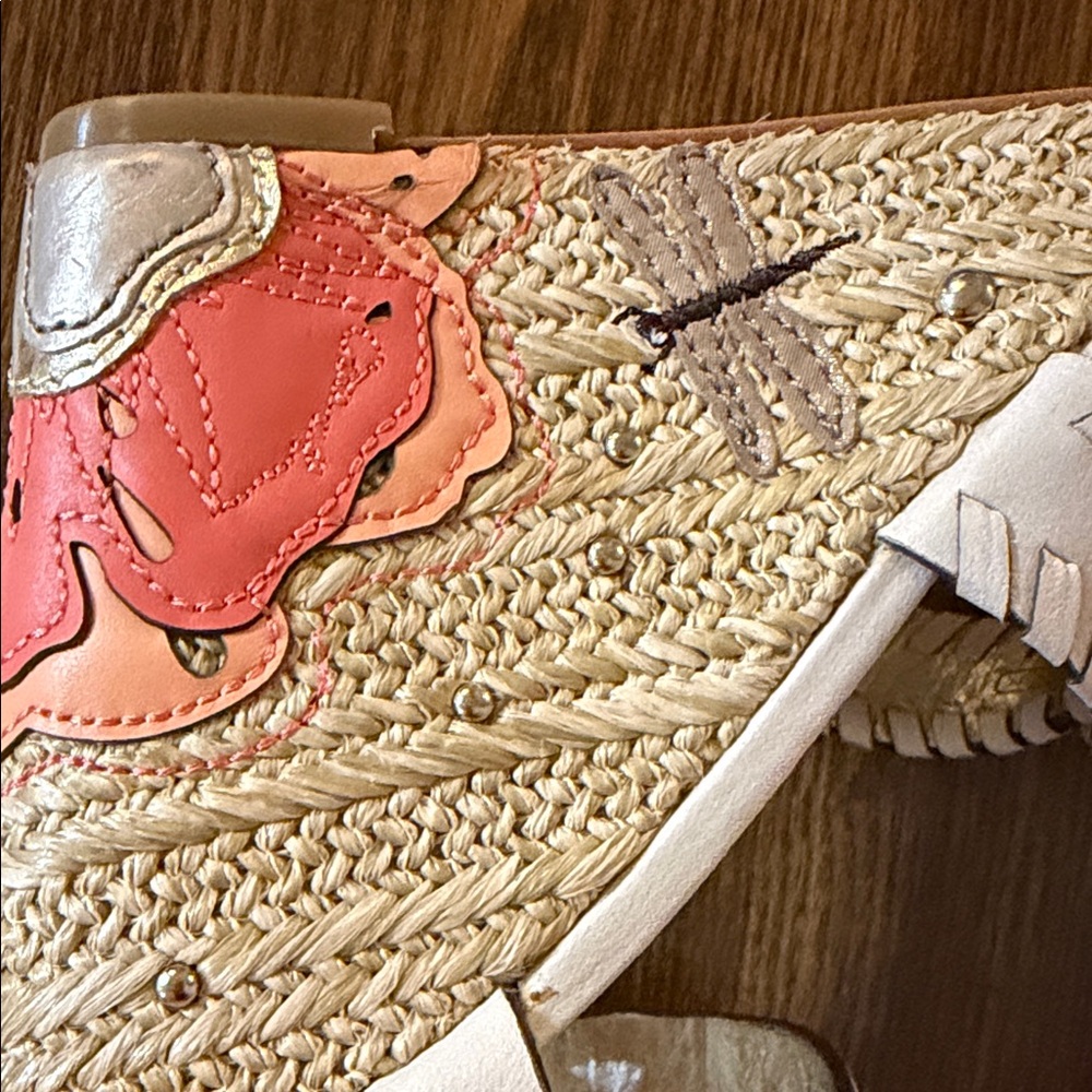 Coach beige and Pink Espadrille Wedges - Picture 6 of 11